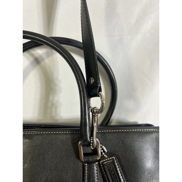Coach Leather Tote w/ Crossbody Strap Vintage - Picture 5 of 12